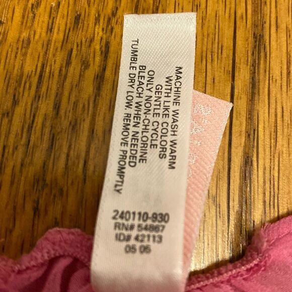 Victoria Secret Sheer Lacey Pink Camisole Top - Picture 10 of 12
